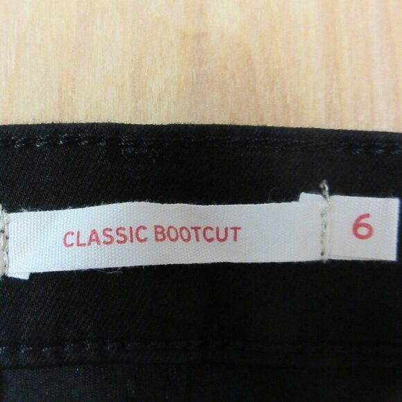 LEVI'S Classic Bootcut Jeans Womens 6 (28x32) Mid Rise Black Stretch Denim 1 NWT - Picture 10 of 15